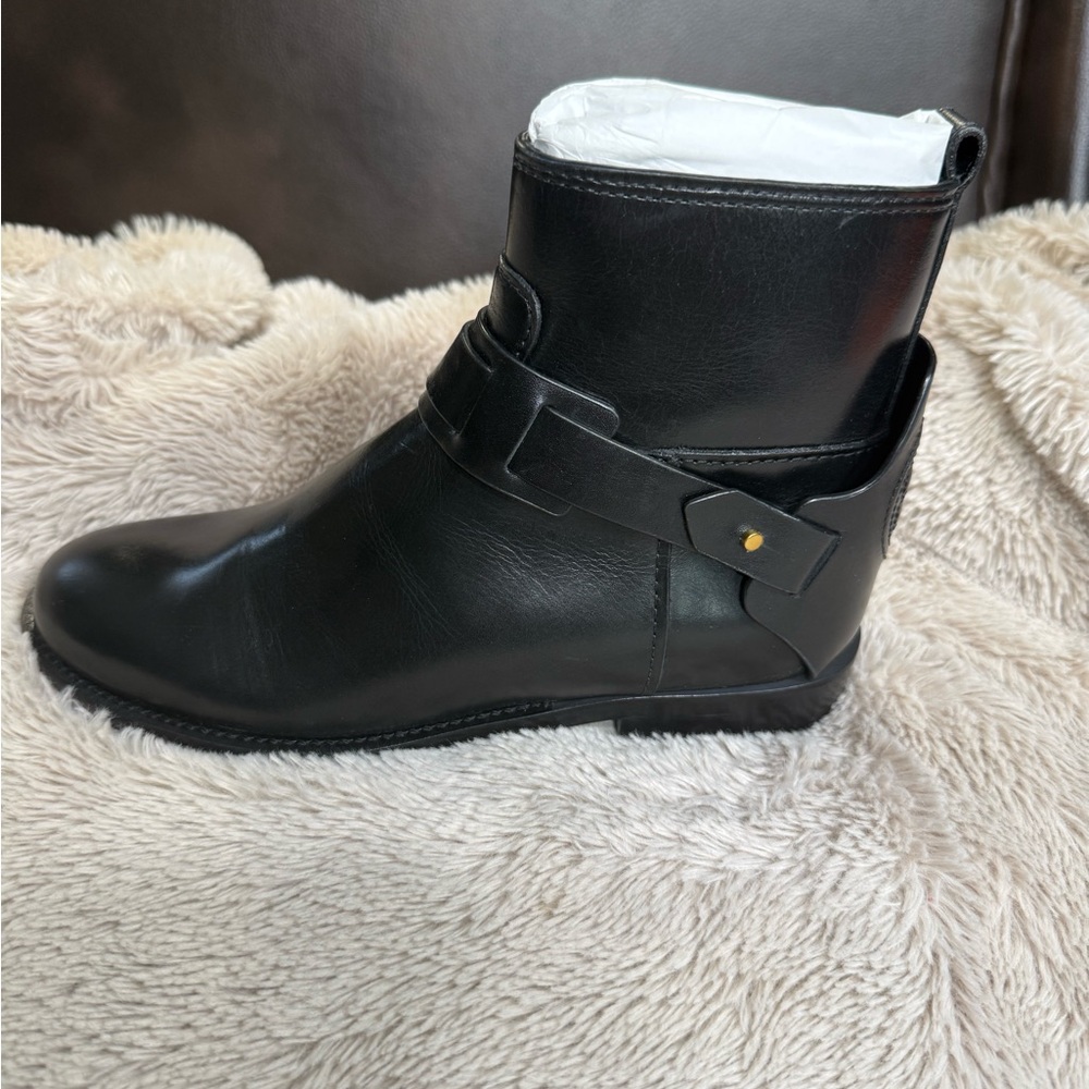 Black Leather Ankle Boots